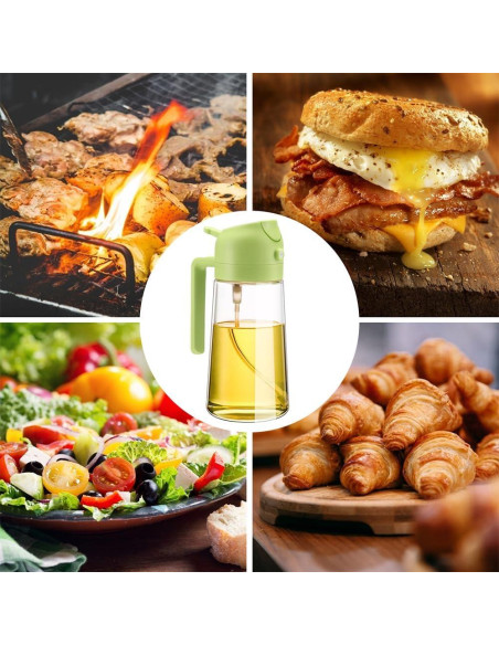 Pulverizador y Dispensador de Aceite MGahyi 470 ml Verde Pulverizador y Dispensador de Aceite MGahyi 470 ml Verde