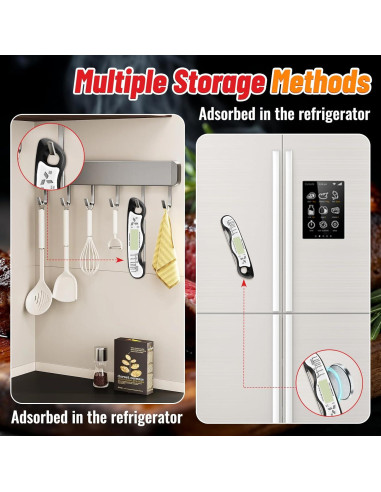 Termómetro Digital de Carne Jamestry IP67 con Retroiluminación