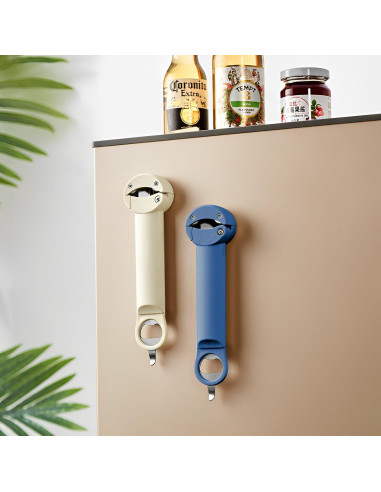 Abrebotellas Multifuncional Auerllcy Azul - Abre Tarros y Latas