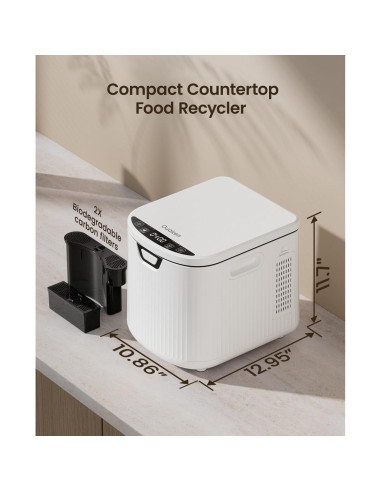 Compostador Eléctrico Ouaken 3L para Cocina, Sin Olores y Silencioso