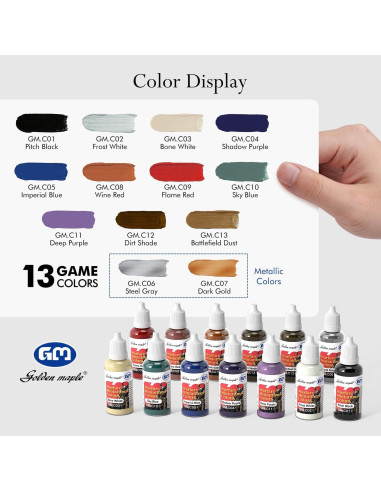 Set de Pinturas Acrílicas - Golden Maple 13 Colores 20ml