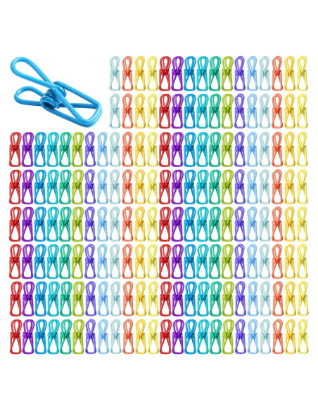 150 Clips Multicolores para Bolsas de Comida MorningRo 5.8 cm 150 Clips Multicolores para Bolsas de Comida MorningRo 5.8 cm