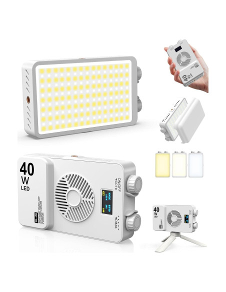 Luz LED Portátil 40W Yeaki para Cámara 4000mAh 3000-7000K Luz LED Portátil 40W Yeaki para Cámara 4000mAh 3000-7000K