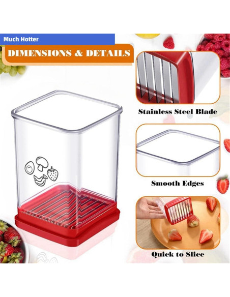 Cortador de Frutas y Verduras Much Hotter - Acero Inoxidable 304 Cortador de Frutas y Verduras Much Hotter - Acero Inoxidable 304