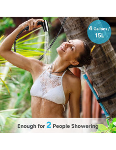 Ducha de Camping DUERME PREPARADO 15L Bolsa Portátil Solar 2