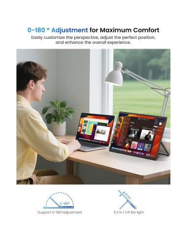 Monitor Portátil UPERFECT 15.6" FHD 1080P 125% sRGB Plug & Play
