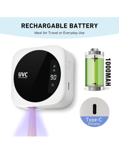 Estuche de limpieza UV para cepillos de dientes Glowivize - Blanco