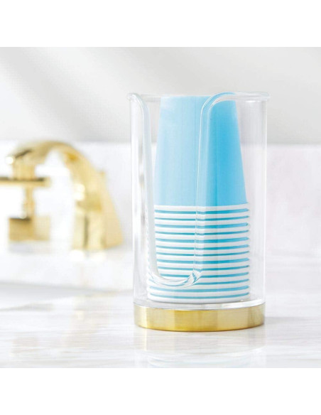Dispensador de Vasos de Papel mDesign Lumiere 3 oz - Claro Dispensador de Vasos de Papel mDesign Lumiere 3 oz - Claro