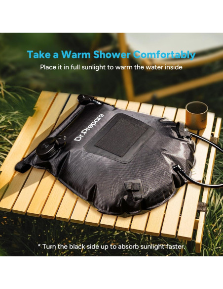 Ducha de Camping DUERME PREPARADO 15L Bolsa Portátil Solar Ducha de Camping DUERME PREPARADO 15L Bolsa Portátil Solar