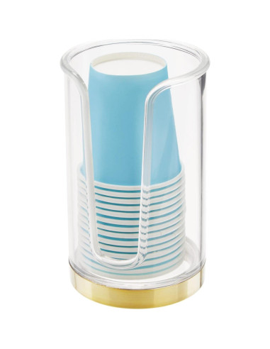 Dispensador de Vasos de Papel mDesign Lumiere 3 oz - Claro