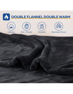 Manta Eléctrica Calentada Sealy 127x152cm Franela 6 Niveles 2