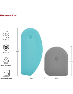 Set de 2 Raspadores de Tazón KitchenAid Silicona y Nylon 2