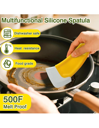 Juego de 4 Raspadores de Silicona Tienyuu - Multiusos para Cocina
