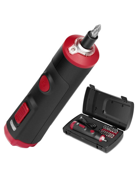Destornillador Eléctrico Mini Inalámbrico Eastvolt 4V con 32 Puntas Destornillador Eléctrico Mini Inalámbrico Eastvolt 4V con 32 Puntas