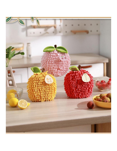 Toallas de Mano de Chenille YISLEND 2 Pcs Verde 17x17 cm