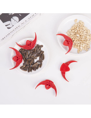 Pinzas de Cocina 6pcs para Nueces y Melón - Rojo
