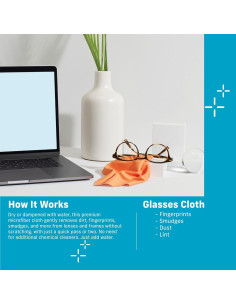 Paquete de 3 paños E-Cloth para limpieza de gafas 2