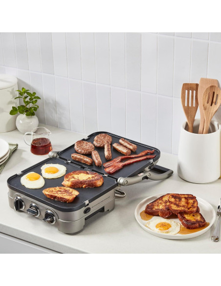 Parrilla 5-en-1 Cuisinart GR-4NNAS Acero Inoxidable 34x29cm Parrilla 5-en-1 Cuisinart GR-4NNAS Acero Inoxidable 34x29cm