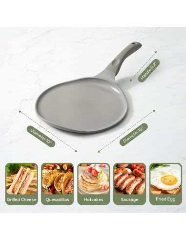 Sartén para Crepes Redchef 25.4 cm Antiadherente Cerámica Gris
