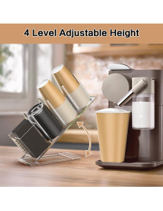 Soporte Organizador de Tazas de Acrílico iMMDOKIN 5 Compartimentos 2