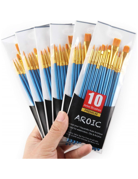 Conjunto de Pinceles AROIC 300 Piezas Nylon para Pintura Conjunto de Pinceles AROIC 300 Piezas Nylon para Pintura