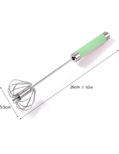 Batidor Semiautomático Fnoko de Acero Inoxidable - 3 Piezas