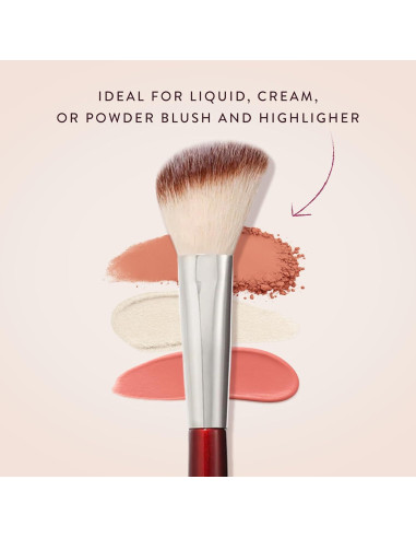 Brocha de Rubor Angulada Pequeña BK Beauty 112 - Cerdas Veganas