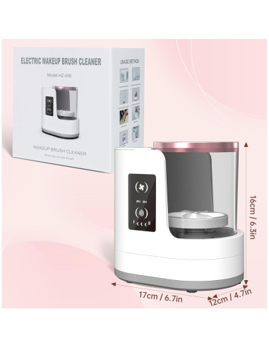 Limpiadora Eléctrica de Brochas de Maquillaje OctHope 3 en 1