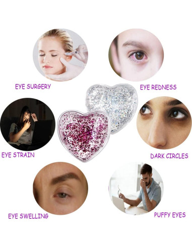 Paquete de Hielo para Ojos Reutilizable Coldchill 2 Corazones