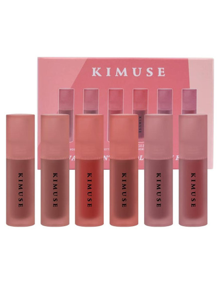 Set de Tintes Labiales Acuáticos KIMUSE 6 Colores Hidratantes Set de Tintes Labiales Acuáticos KIMUSE 6 Colores Hidratantes