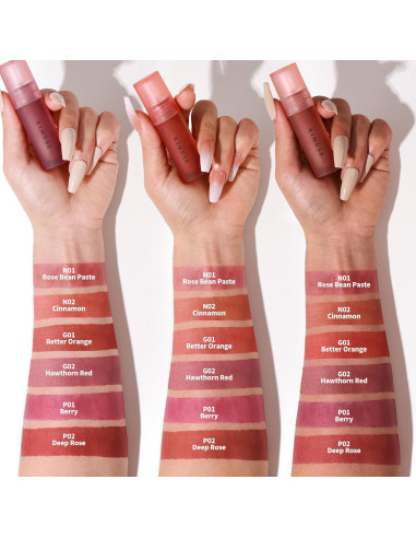 Set de Tintes Labiales Acuáticos KIMUSE 6 Colores Hidratantes