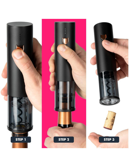Abridor de Vino Eléctrico VINABON EWO2 Recargable con Cortador Abridor de Vino Eléctrico VINABON EWO2 Recargable con Cortador