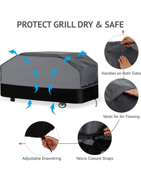 Funda de Parrilla Waykea 76 cm Resistente al Agua y UV Funda de Parrilla Waykea 76 cm Resistente al Agua y UV