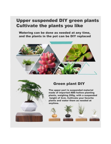 Maceta Flotante Magnética LMingKun - Decoración Moderna para Plantas