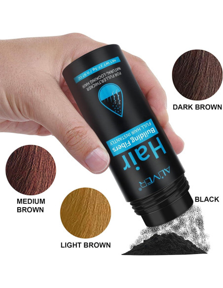 Fibras para el Cabello Aliver 27.5g - Relleno Instantáneo Negro Fibras para el Cabello Aliver 27.5g - Relleno Instantáneo Negro