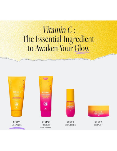 Limpiador Facial Espumoso Derma E con Vitamina C 177 ml