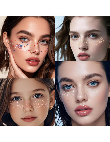 Tatuajes Temporales de Pecas Boko - 10 Piezas Oro Rosa