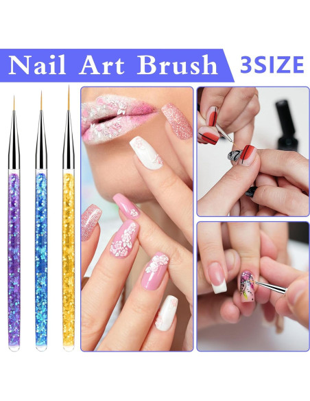 Kit de Estampado de Uñas CIATBYYJ con 3 Pinceles y Raspador Kit de Estampado de Uñas CIATBYYJ con 3 Pinceles y Raspador