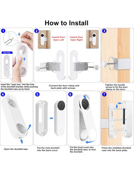 Soporte Antirrobo Ajustable Wochel para Timbre Google Nest Soporte Antirrobo Ajustable Wochel para Timbre Google Nest