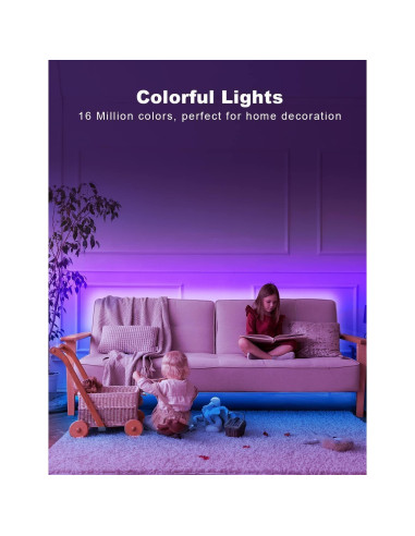Tiras de Led RGB DAYBETTER 91,44 m con Control App