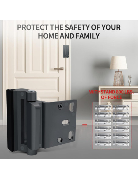 Cerradura de Seguridad QVYQVY para Puerta del Hogar - Refuerzo 7.62 cm Cerradura de Seguridad QVYQVY para Puerta del Hogar - Refuerzo 7.62 cm