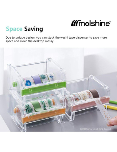 Dispensador de Cinta Adhesiva Transparente MOLSHINE Beige