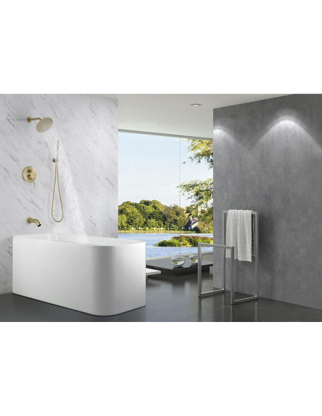 Sistema de Ducha SUMERAIN 3 Funciones Dorado Cepillado Sistema de Ducha SUMERAIN 3 Funciones Dorado Cepillado