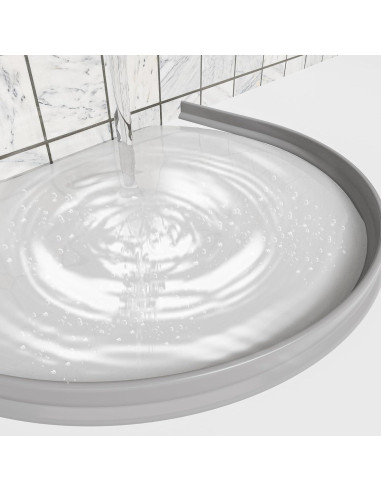 Umbral de Ducha Raycity 2.5m Gris, Barrera de Agua Colapsable