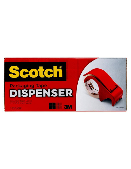 Dispensador de Cinta de Embalaje Scotch DP300-RD Rojo 3" Dispensador de Cinta de Embalaje Scotch DP300-RD Rojo 3"