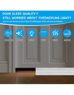 Tapón Ajustable para Corrientes de Aire TXHOIHF 91 cm Blanco 2