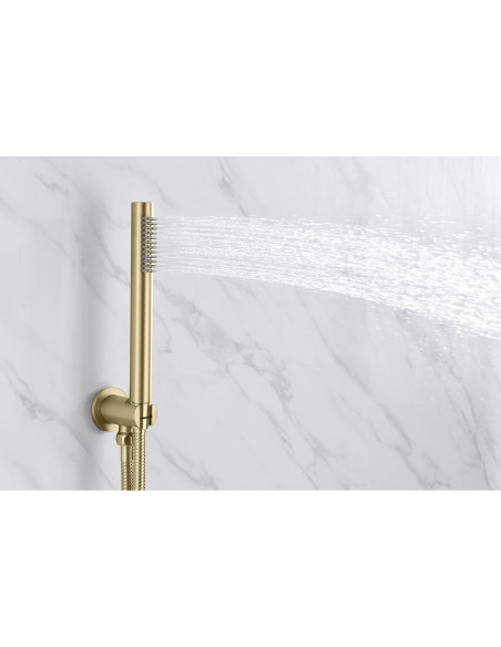 Sistema de Ducha SUMERAIN 3 Funciones Dorado Cepillado Sistema de Ducha SUMERAIN 3 Funciones Dorado Cepillado