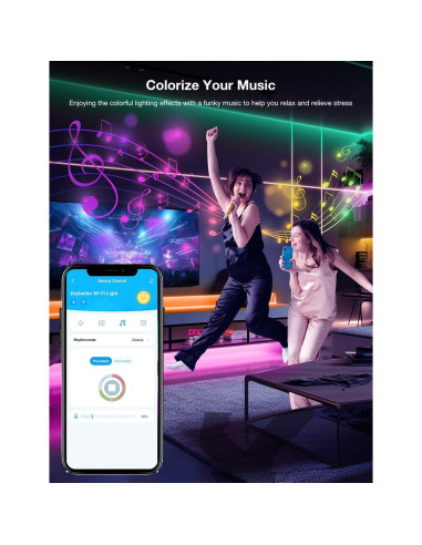 Tira LED Inteligente DAYBETTER 30.48m RGB Control App