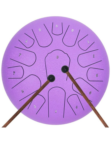 Tambor de Lengua de Acero Yasisid 30 cm 15 Notas Púrpura