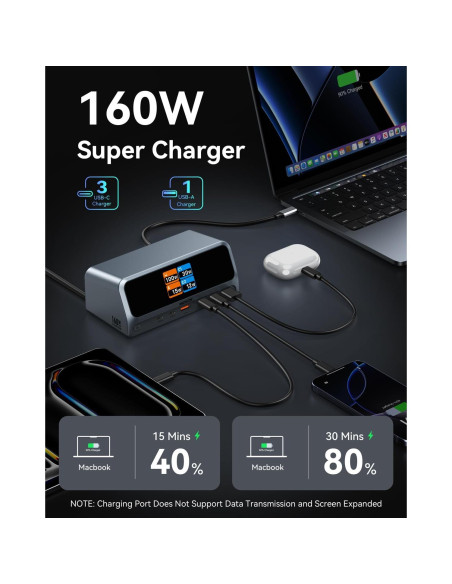 Estación de Acoplamiento MOKiN 13 en 1 USB-C 160W HDMI 4K Estación de Acoplamiento MOKiN 13 en 1 USB-C 160W HDMI 4K